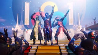 All three Destiny classes posing for the Guardian Games