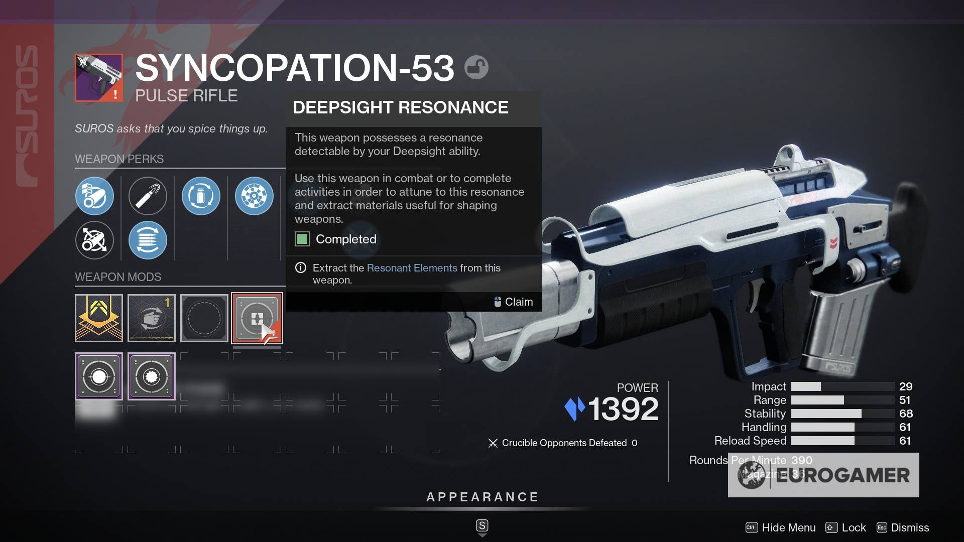Weapon Pattern Destiny 2 weapon crafting and how to attune Deepsight Resonance weapons ...