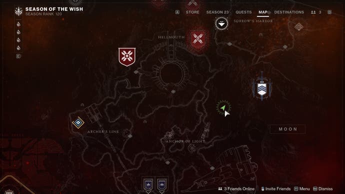 destiny 2 where is archie moon temple of crota map