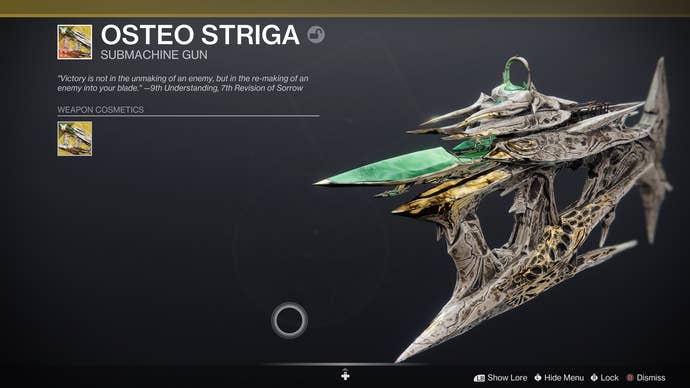 Destiny 2 Osteo Striga God Roll And How To Unlock Explained Eurogamer Destiny 2 Osteo Striga God Roll And How To Unlock Explained Eurogamer