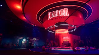 Devolver have released a free game visiting a cancelled games show, Devolverland Expo