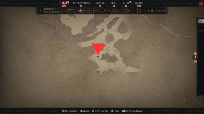 Faraya Tehi’s location, where players can defeat the boss to earn Diablo 4 Demon Hearts.