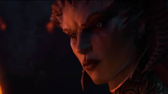 Diablo 4 Lilith looks on in anger.