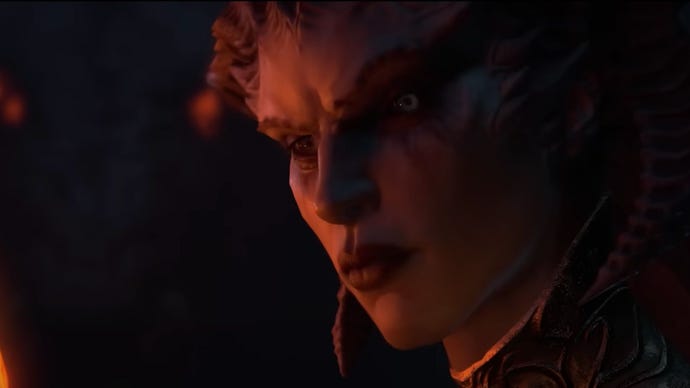 Diablo 4 Lilith looks on in anger.