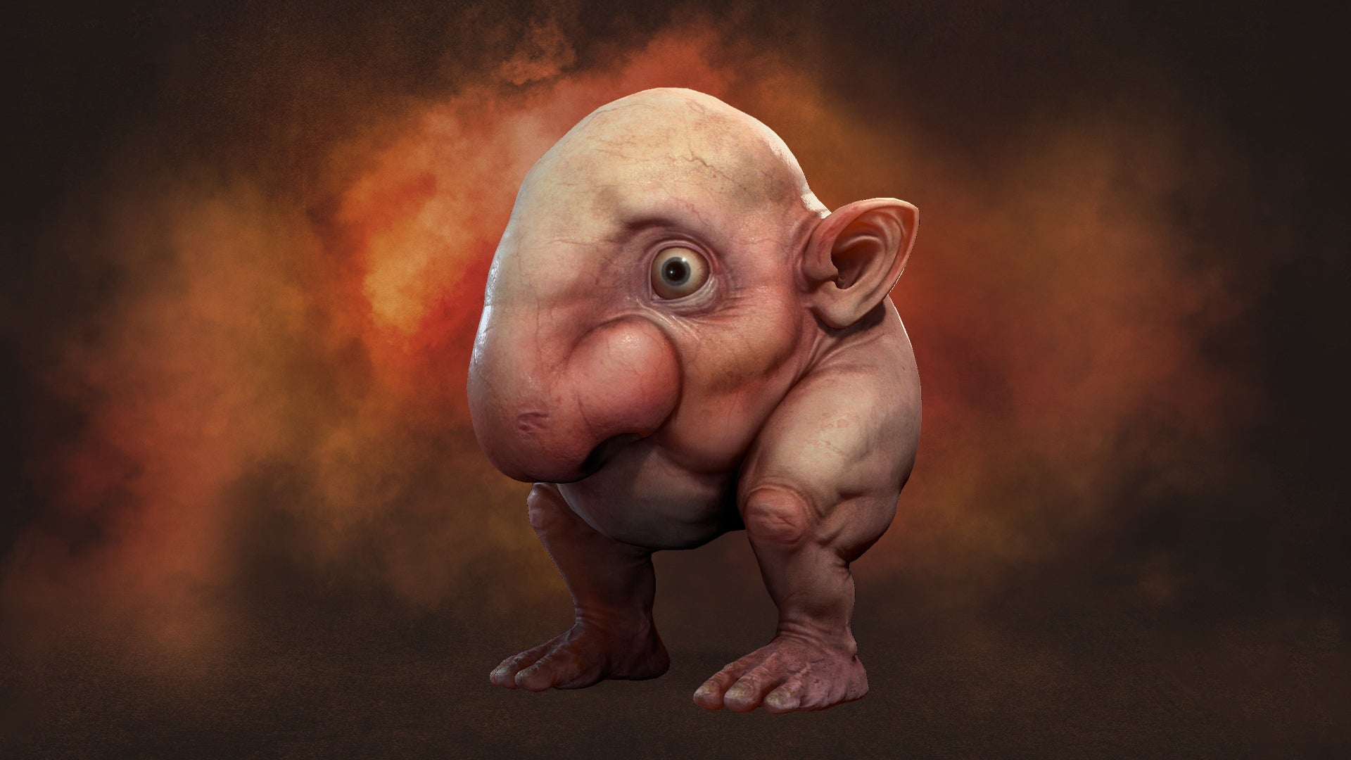 A two-legged creature whose body is mostly nose from Berserk in Diablo 4. - 4