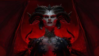 Promotional artwork for Diablo 4 showing main antagonist Lilith.