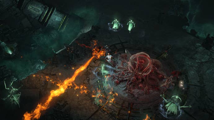 Sorcerer combat in Diablo 4