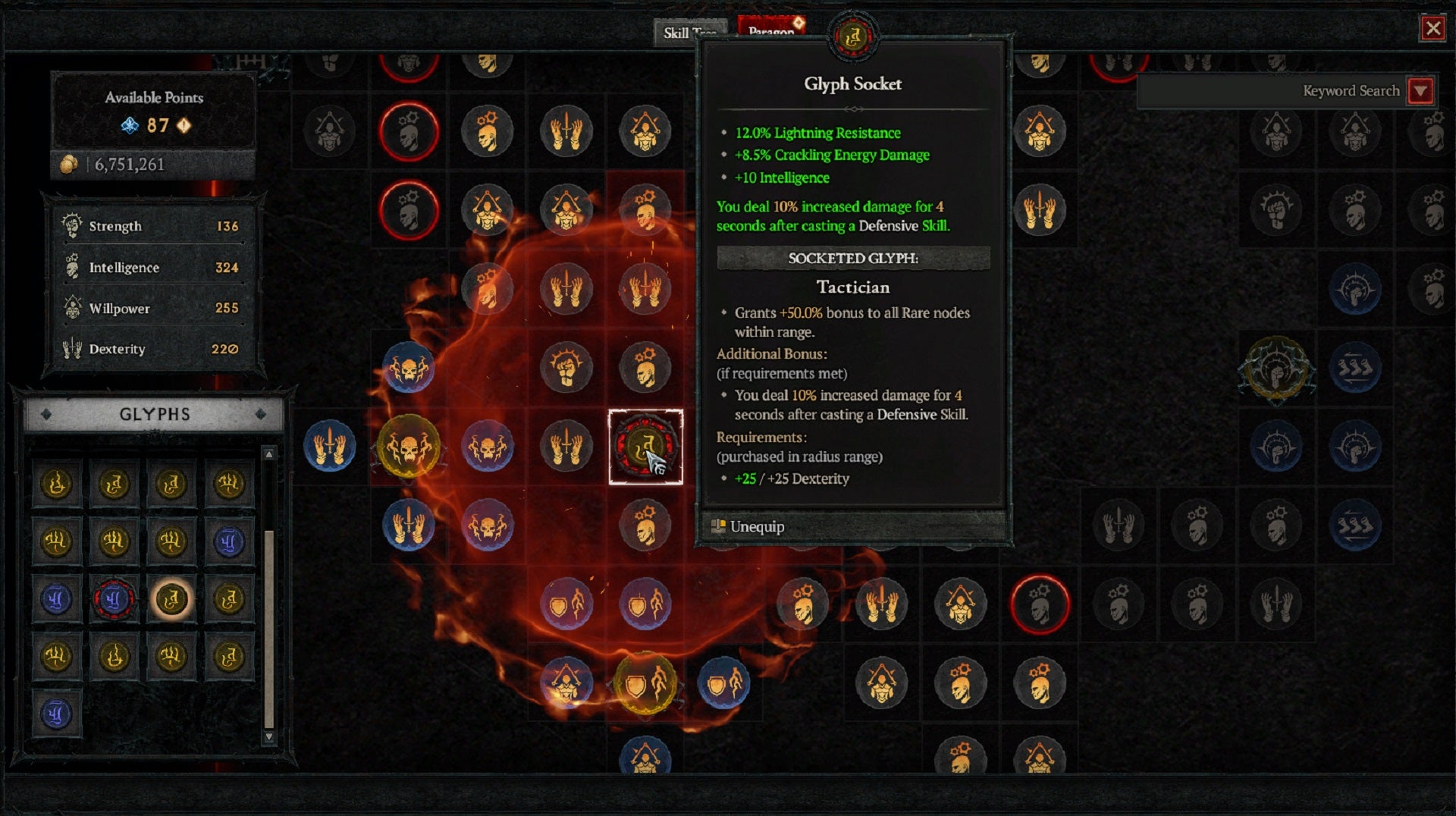 screenshot of paragon board in Diablo 4 - 6