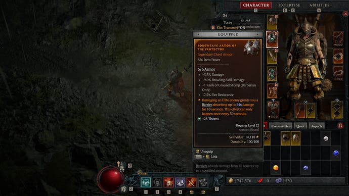 This Diablo 4 Barbarian build needs gems such as Emeralds to work perfectly