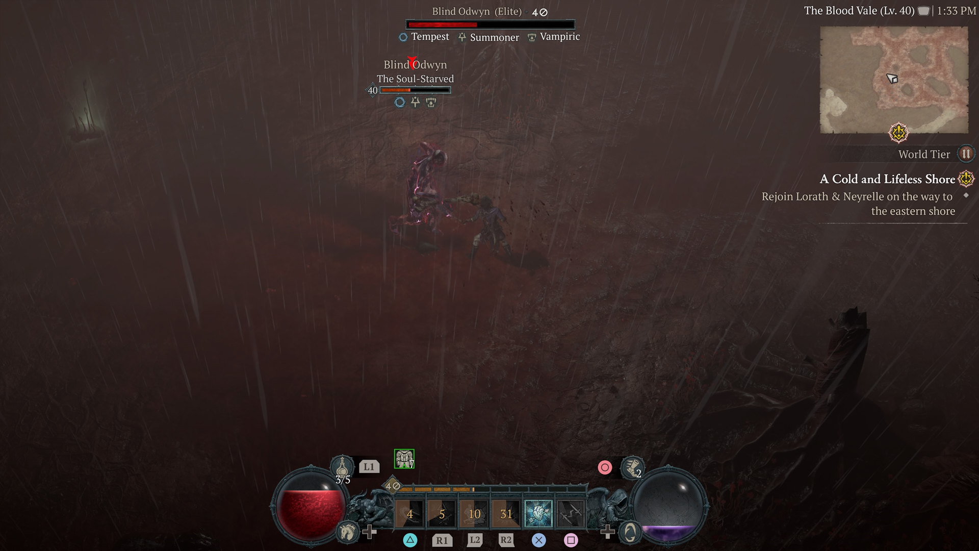 Crushed Beast Bones are dropped by an Elite enemy called Blind Odwyn