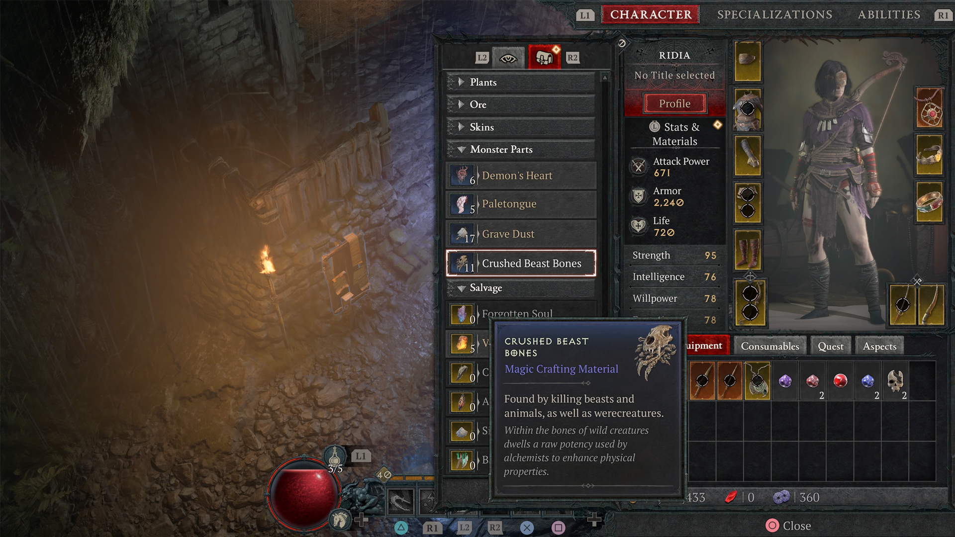 Crushed Beast Bones are an important material you need in Diablo 4