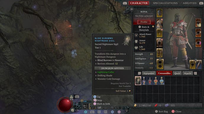 You must use Sigils to unlock a Nightmare Dungeon in Diablo 4