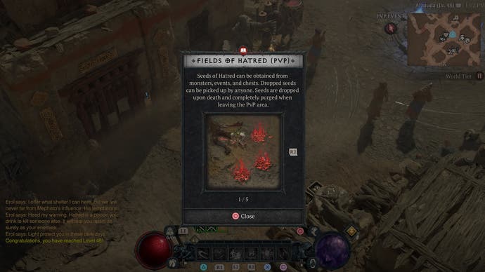 There are special areas for PvP in Diablo 4