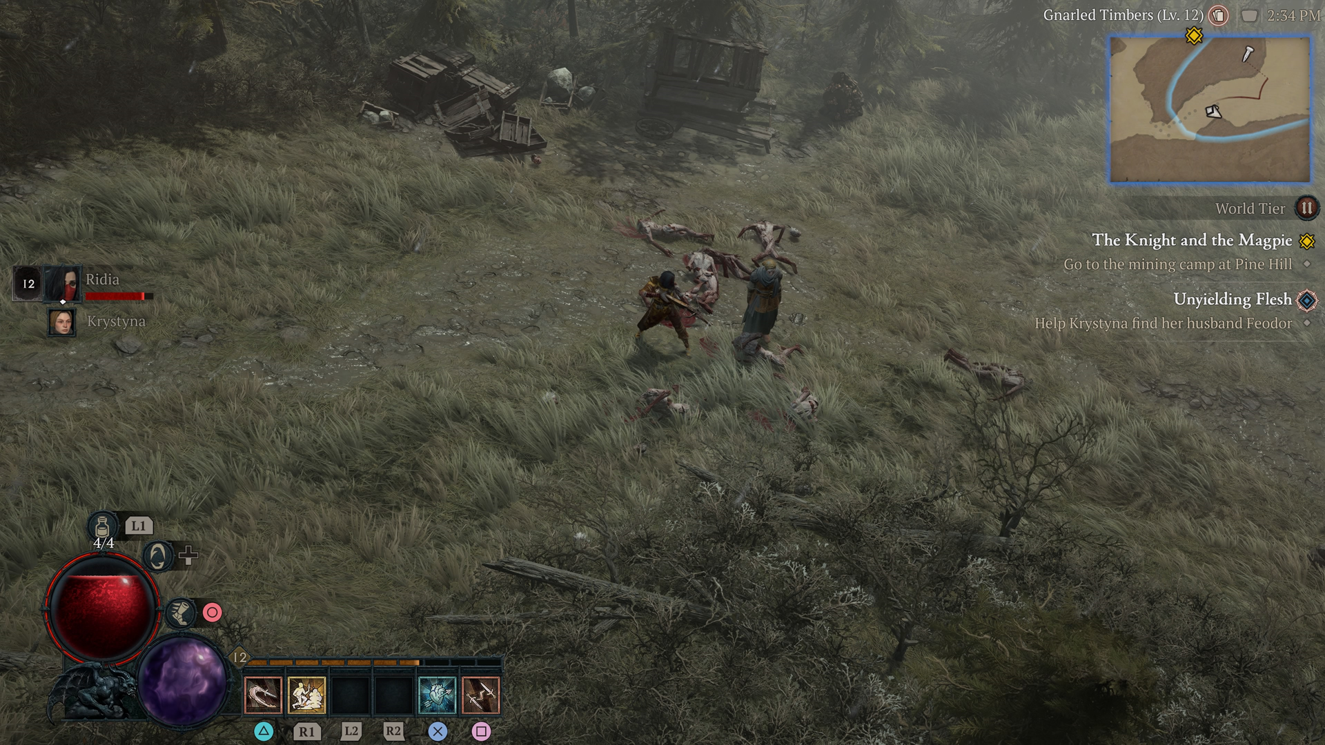 In Diablo 4, you earn experience points from completing quests and side quests