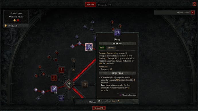 Necromancer's Skill tree in Diablo 4 gives access to a good number of different types of skills