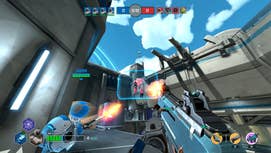 Diabotical Rogue gameplay screenshot of players shooting eachother