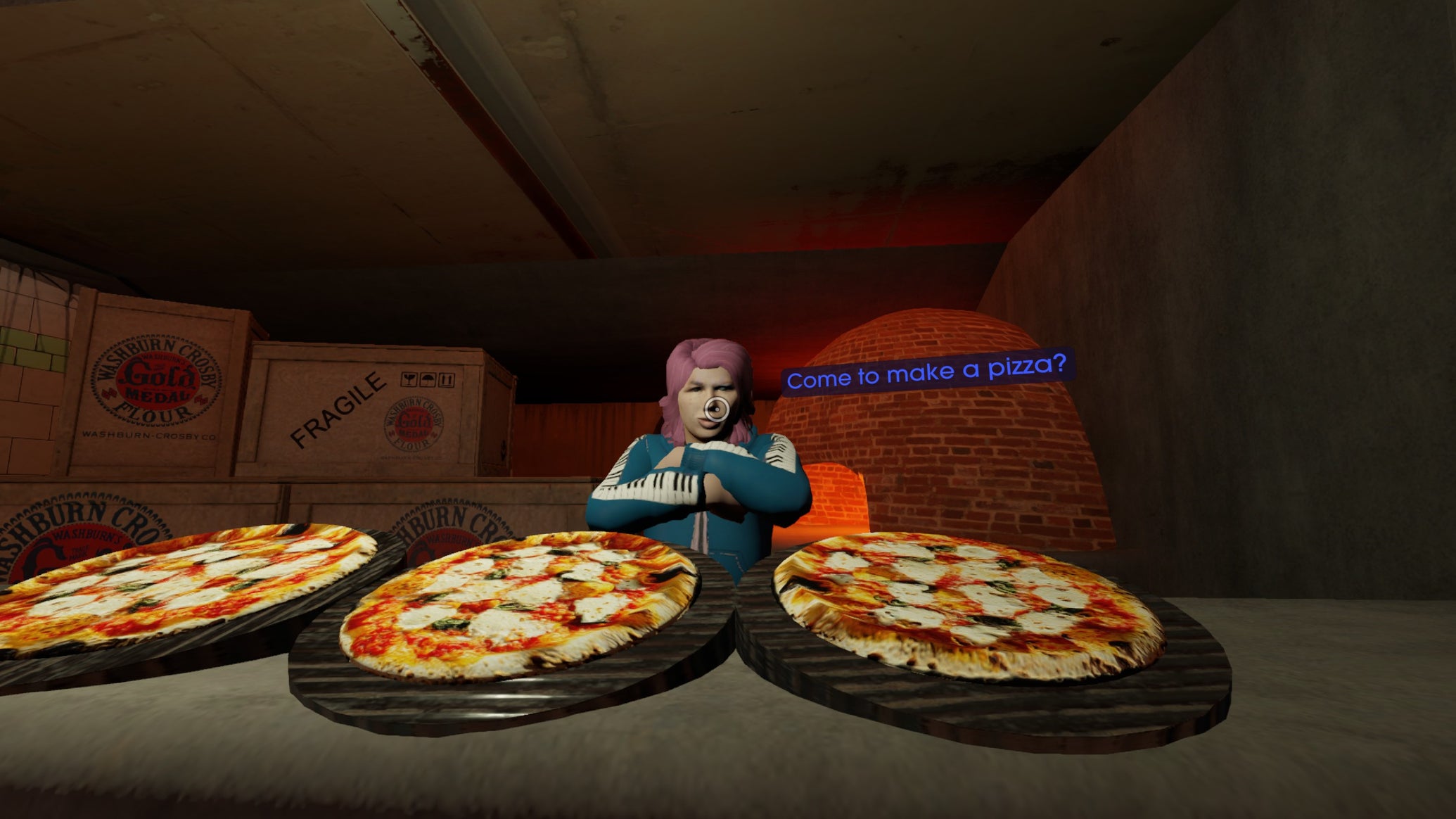 A pizza shop in Moves Of The Diamond Hand. - 1