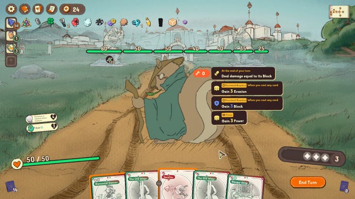 ต่อสู้กับกระรอกบนถนนใน Diceomancer