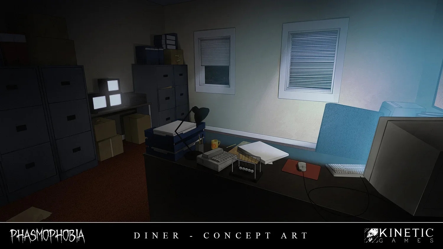 Concept art for Phasmophobia's Nell's Diner map