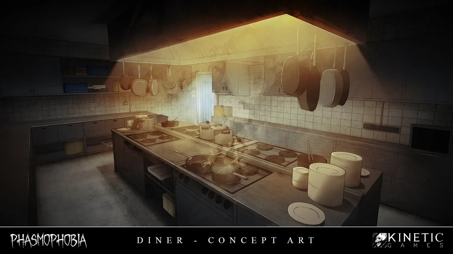 Concept art for Phasmophobia's Nell's Diner map