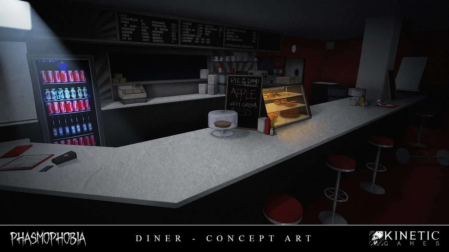 Concept art for Phasmophobia's Nell's Diner map