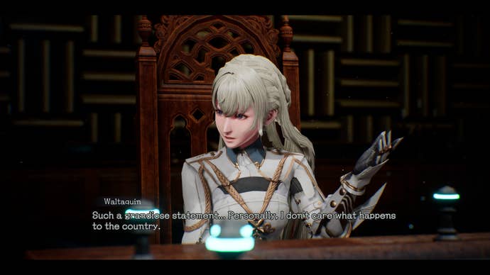 Waltaquin sits at the war table in The Diofield Chronicle