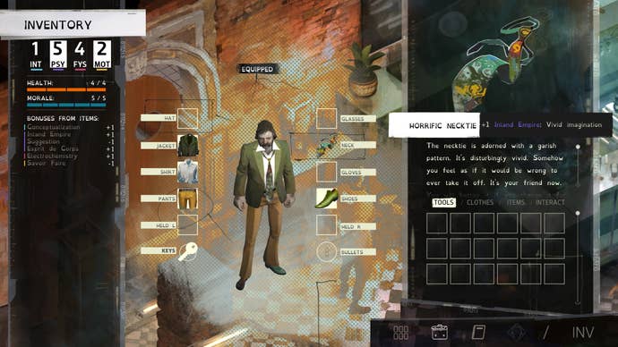A screenshot of Disco Elysium using the new dyslexia-friendly font.