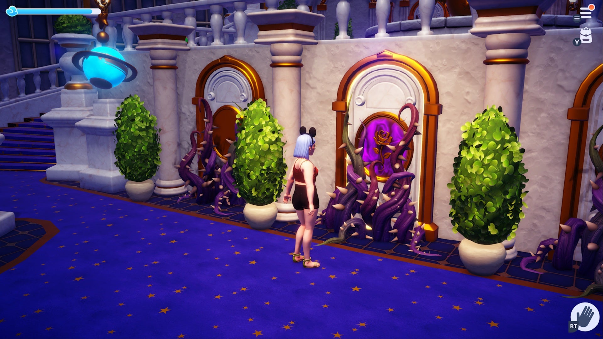 disney dreamlight valley beauty and the beast realm entrance in valley castle