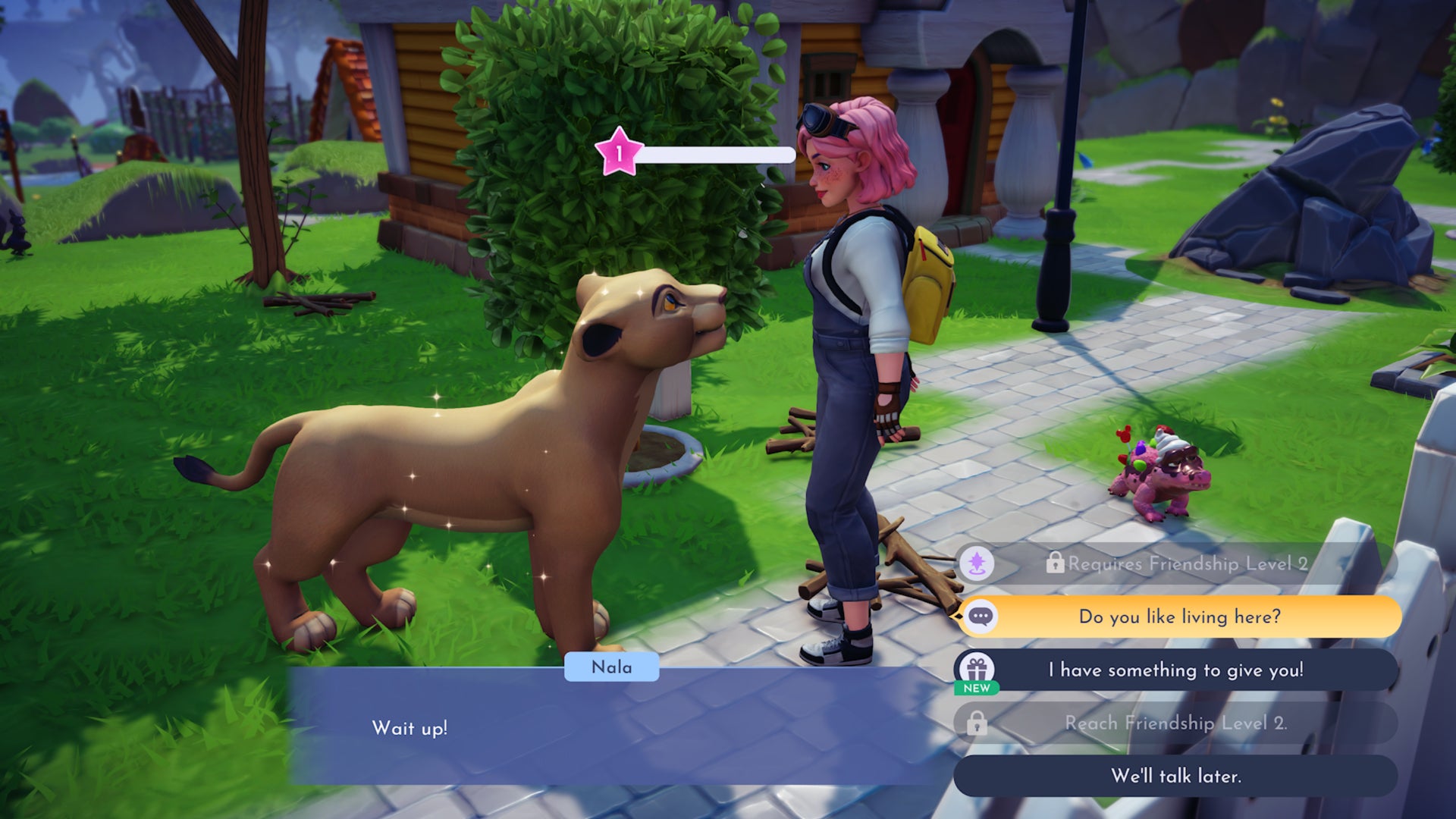 disney dreamlight valley daily conversation with nala level one
