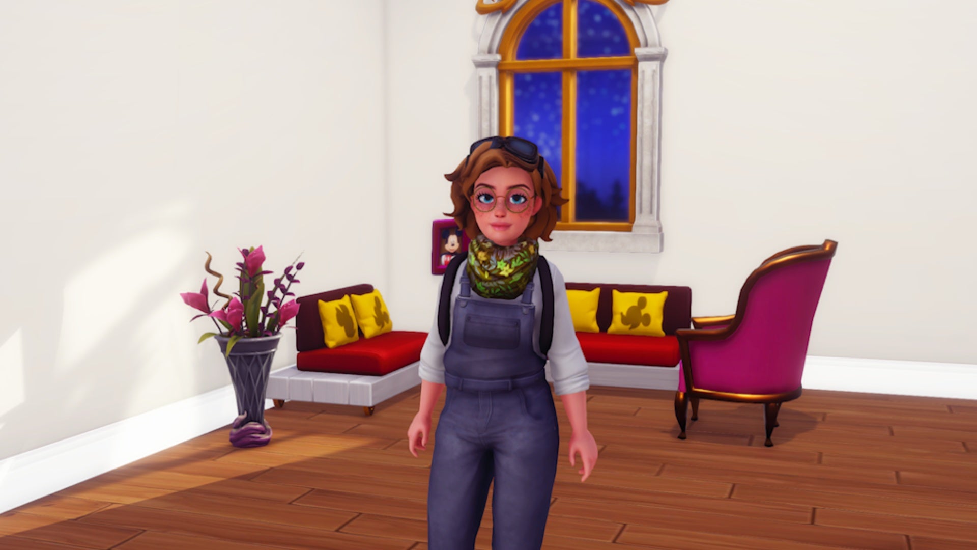 disney dreamlight valley photo of character in their house mickey sofa