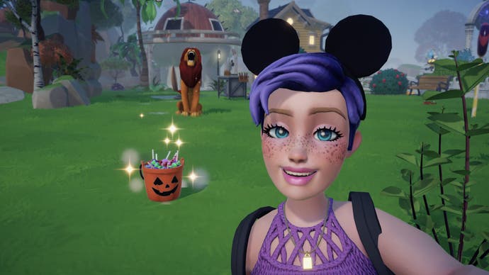 Disney Dreamlight Valley Halloween Red Candy Bucket
