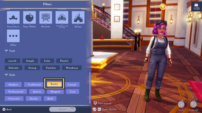 disney dreamlight valley rustic style clothes filter scrooge store orders