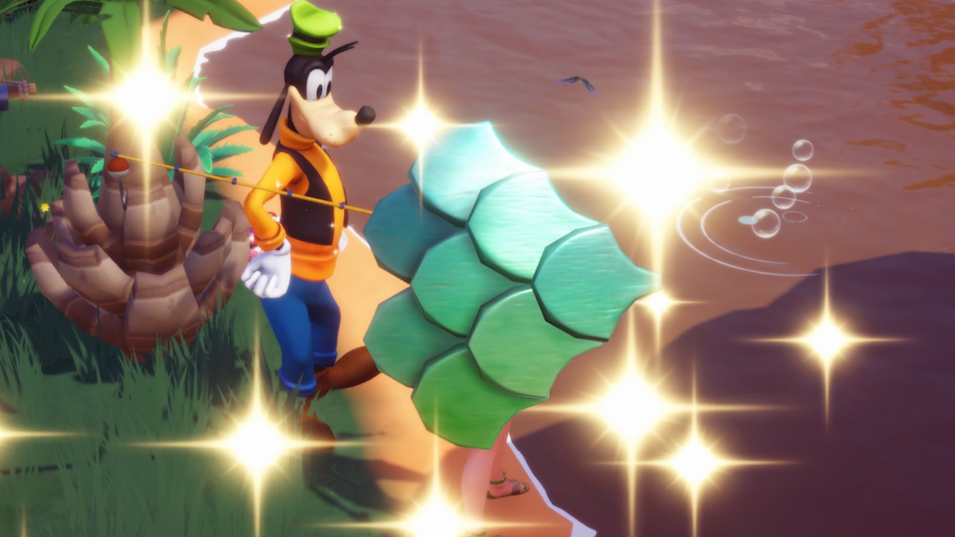 disney dreamlight valley blue and green glittering scales