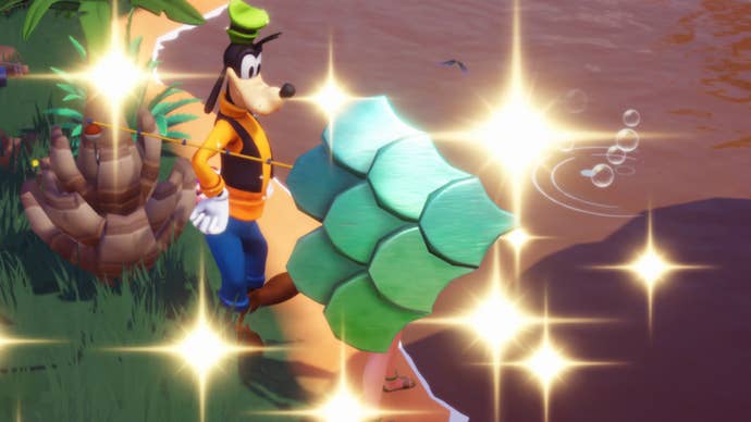 disney dreamlight valley blue and green glittering scales