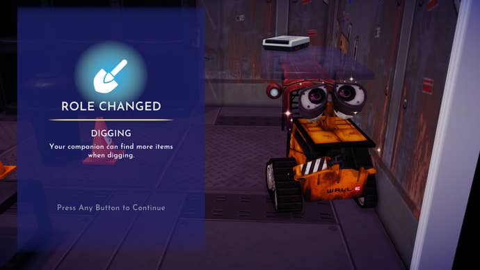 Disney Dreamlight Valley, Wall-E Role change confirmation screen