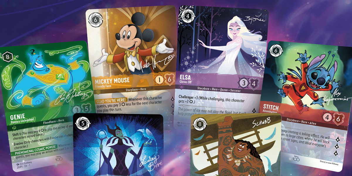 Disney Lorcana's Rise of the Floodborn will introduce six alternate artwork cards with artists' signatures | Dicebreaker Disney Lorcana's Rise of the Floodborn will introduce six alternate artwork cards with artists' signatures | Dicebreaker
