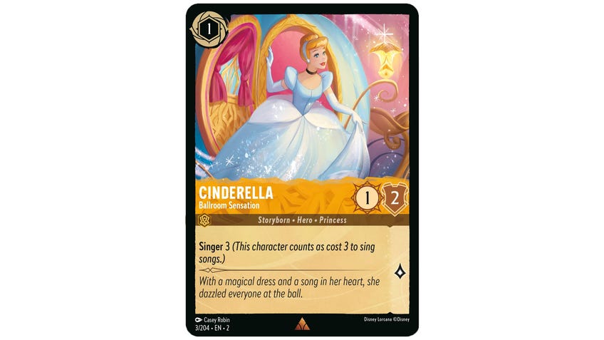 Disney Lorcana Cinderella, Ballroom Sensation card.