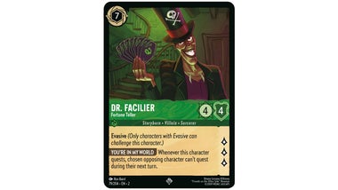 dr facilier lorcana card Dr. - Agent Provocateur Disney Cards Price Guide holofoil pattern or surface detail) Princess and the Frog Dr.