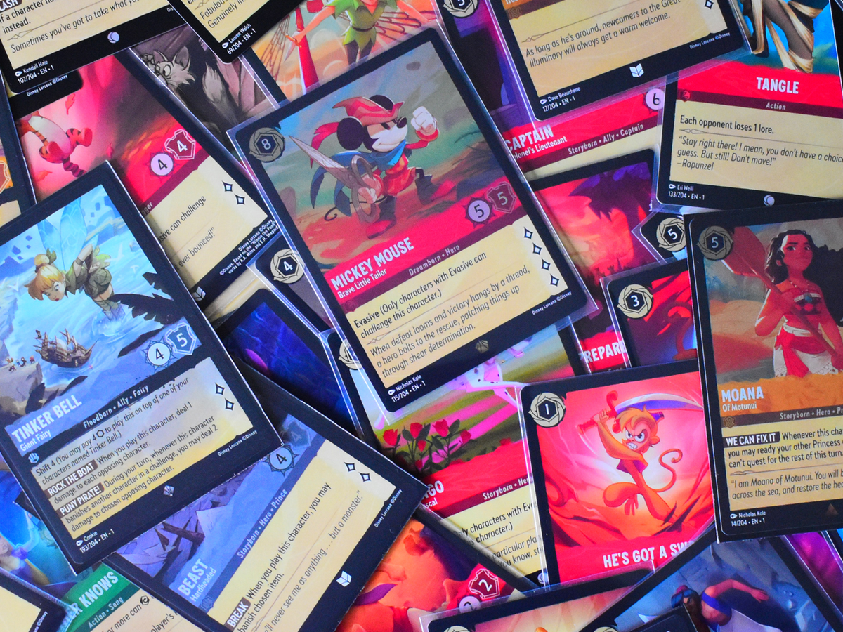 lorcana cards first chapter Lorcana's card reveals definitely look like a Disneyfied Magic: The Gathering Use booster packs to build and customize your deck with new abilities and characters All 12 Legendary Cards In