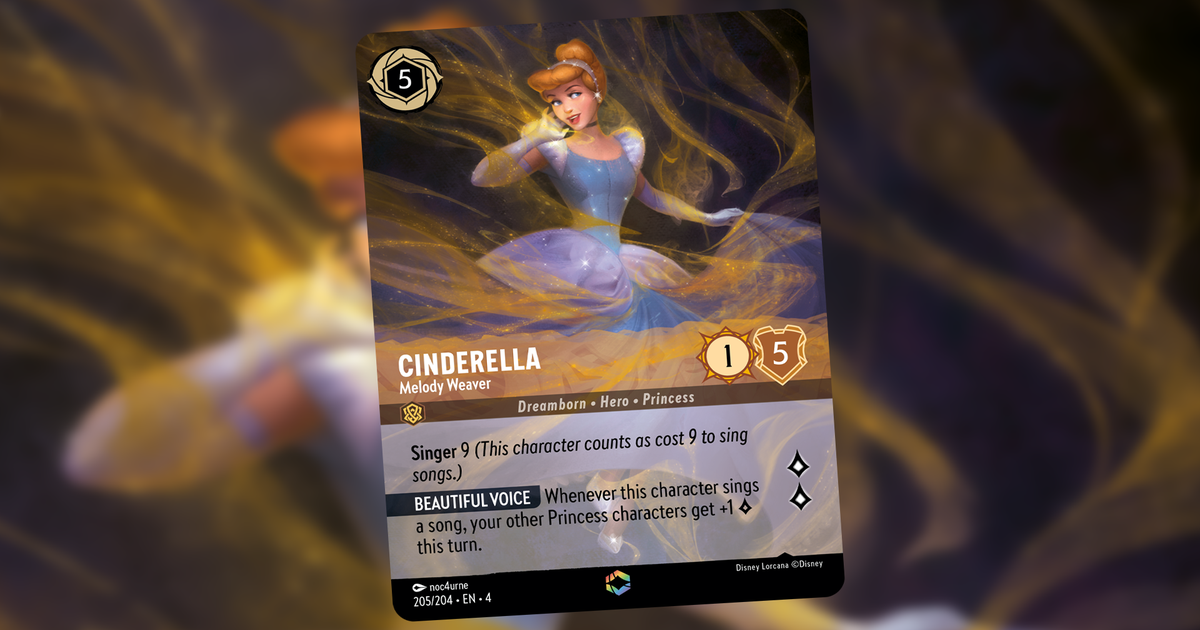 New Disney Lorcana enchanted Cinderella card lets you play nine-cost songs for free