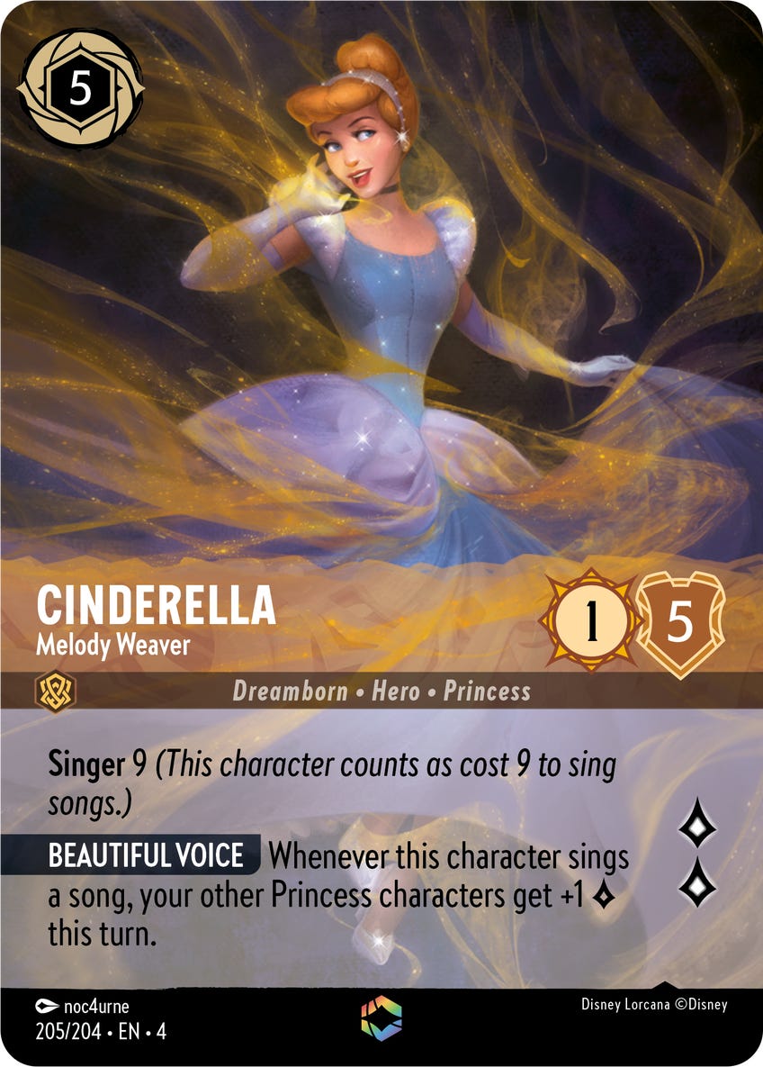 Cinderella, Melody Weaver Disney Lorcana card