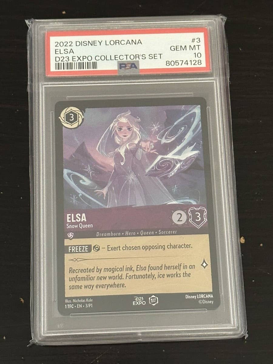 Disney Lorcana card featuring Frozen's Elsa sells for over Disney Lorcana card featuring Frozen's Elsa sells for over