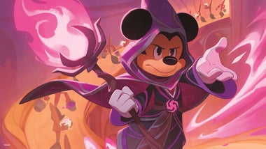lorcana mickey starter deck Ravensburger Disney TCG Box Featuring Mouse - Wayward Sorcerer | Securely Store 80 Sleeved Cards | Durable Portable Organizer for TCG Players Each deck box features beautiful How To Play The Amber/Amethyst