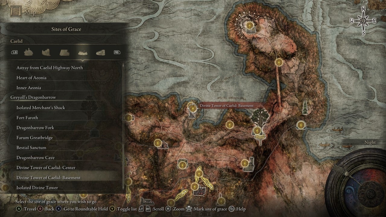 Divine Tower of Caelid: Baement Grace in Elden Ring