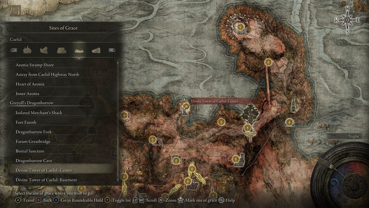 Divine Tower of Caelid: Center Grace in Elden Ring