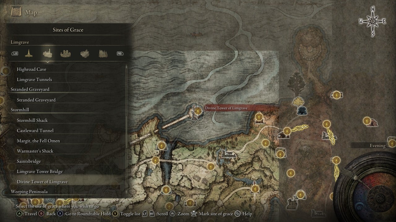 Divine Tower of LImgrace Grace in Elden Ring