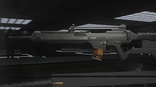 A closeup screenshot of the DM56 from Modern Warfare 3.