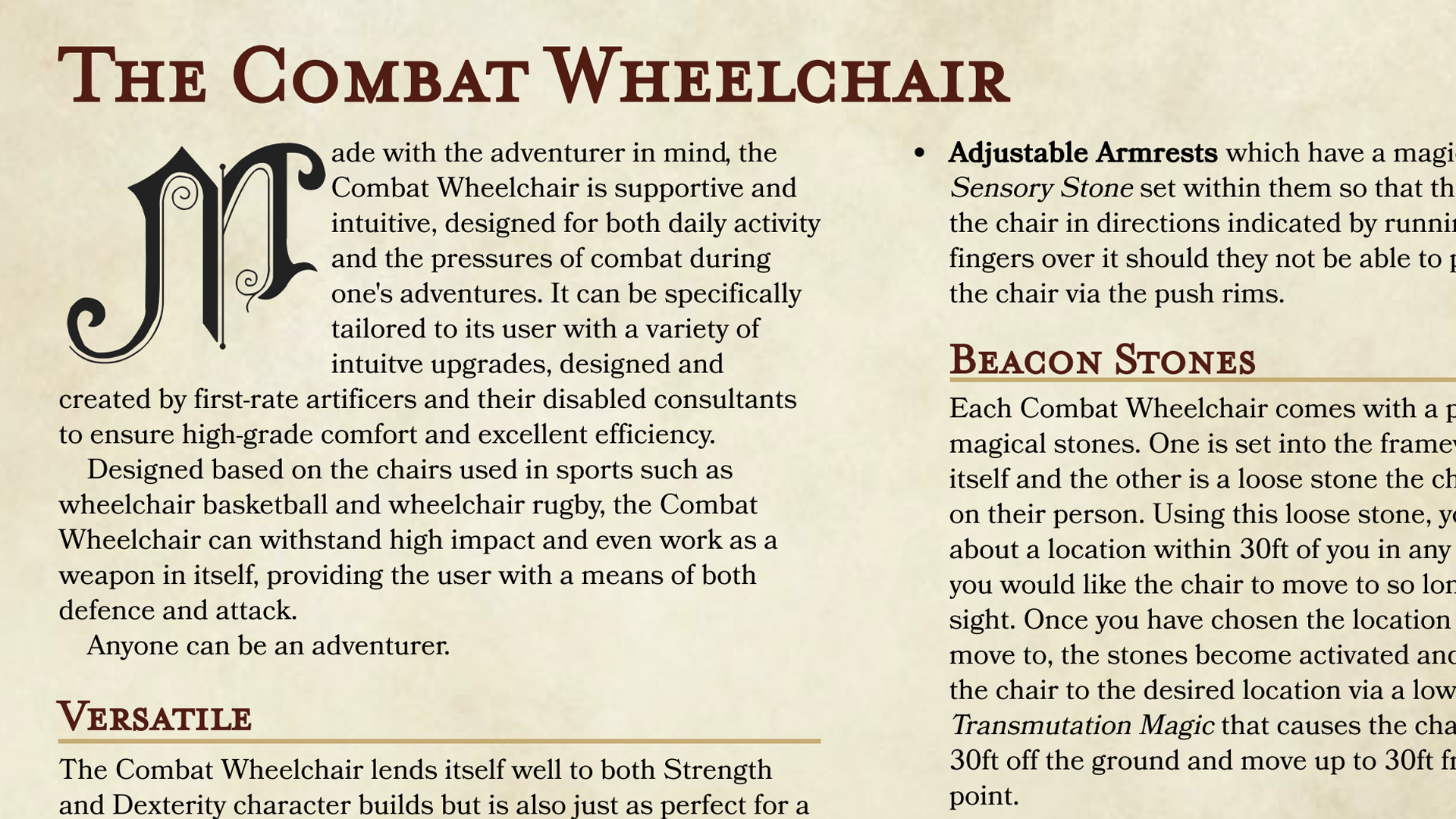 Dungeons &amp; Dragons 5E modder creates combat wheelchair for 