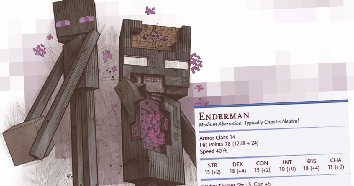 Minecraft mobs now have official D&D stat blocks - and you can download ...