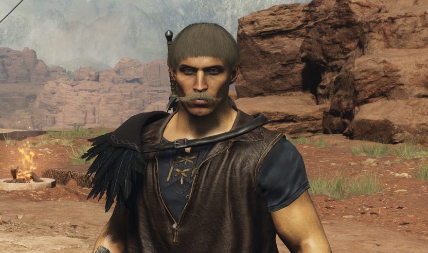 A strapping portrait of Bronco the pawn in Dragon's Dogma 2.